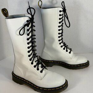 Dr. Martens White tall Boots Model 1914 , size L-6